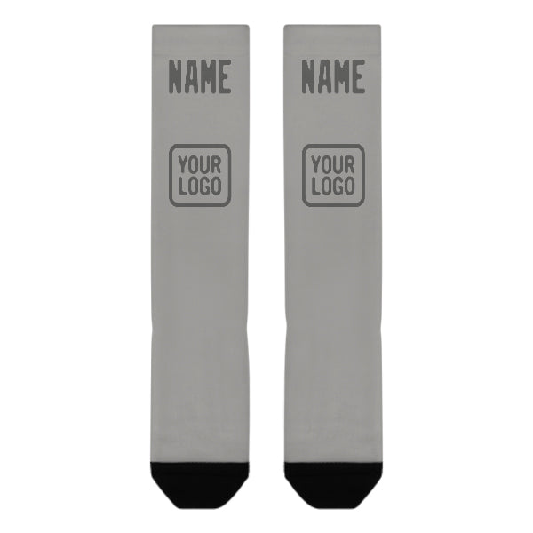 Custom Gray Dark Grey Knee-High Sock