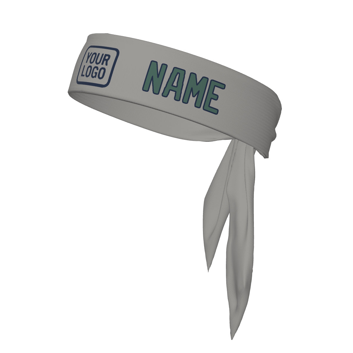 Custom Gray Blue Green Headband