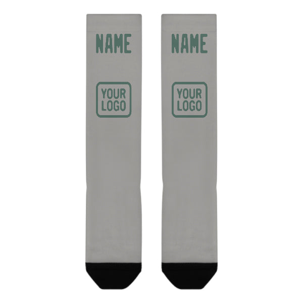 Custom Gray Blue Green Knee-High Sock