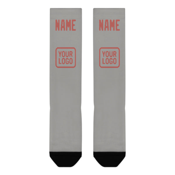 Custom Gray Copper Rose Knee-High Sock