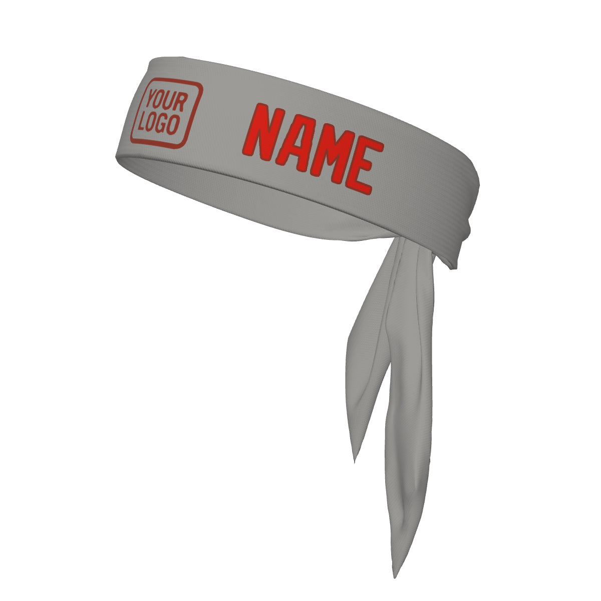 Custom Gray Orange Red Headband