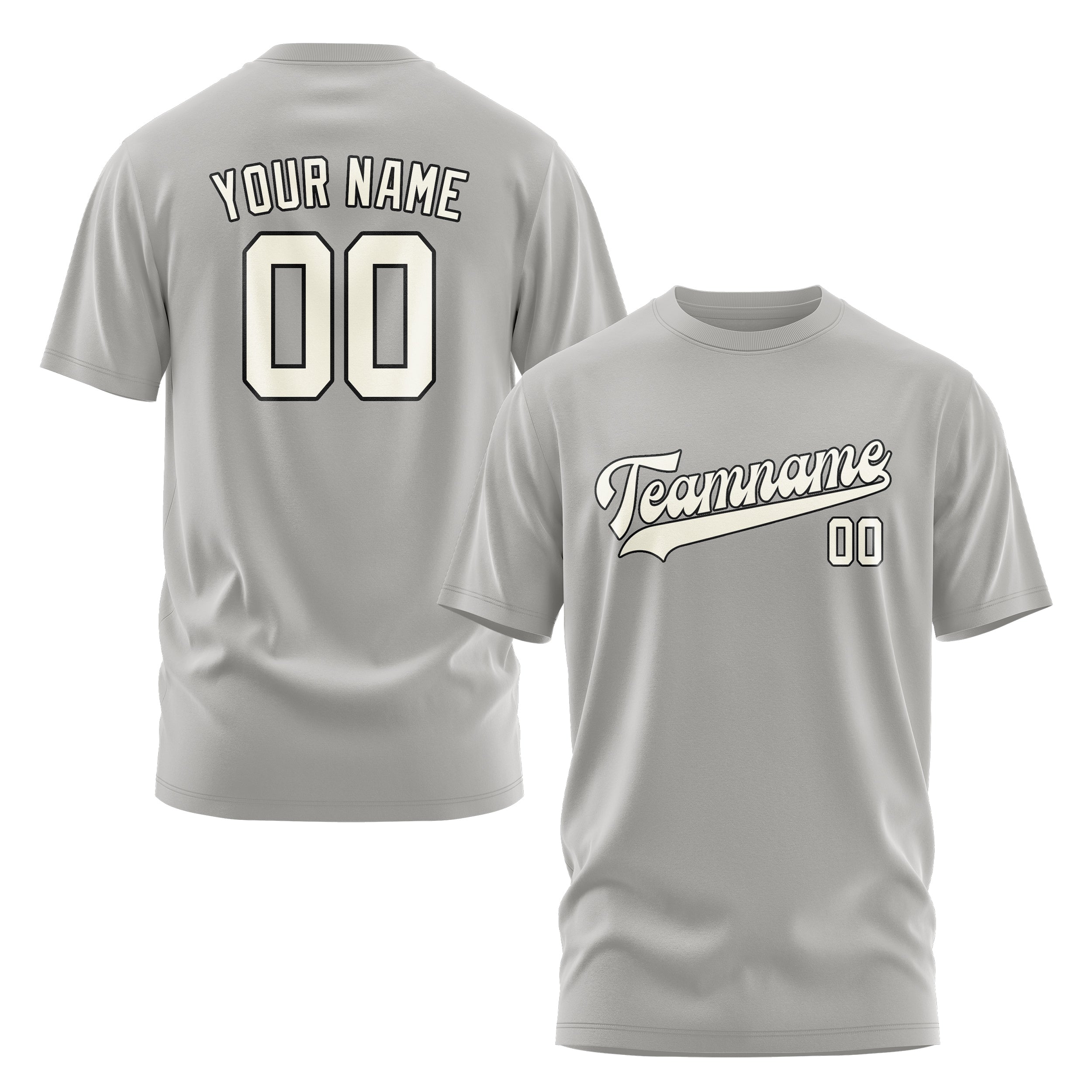 Custom Gray Cream T-Shirt