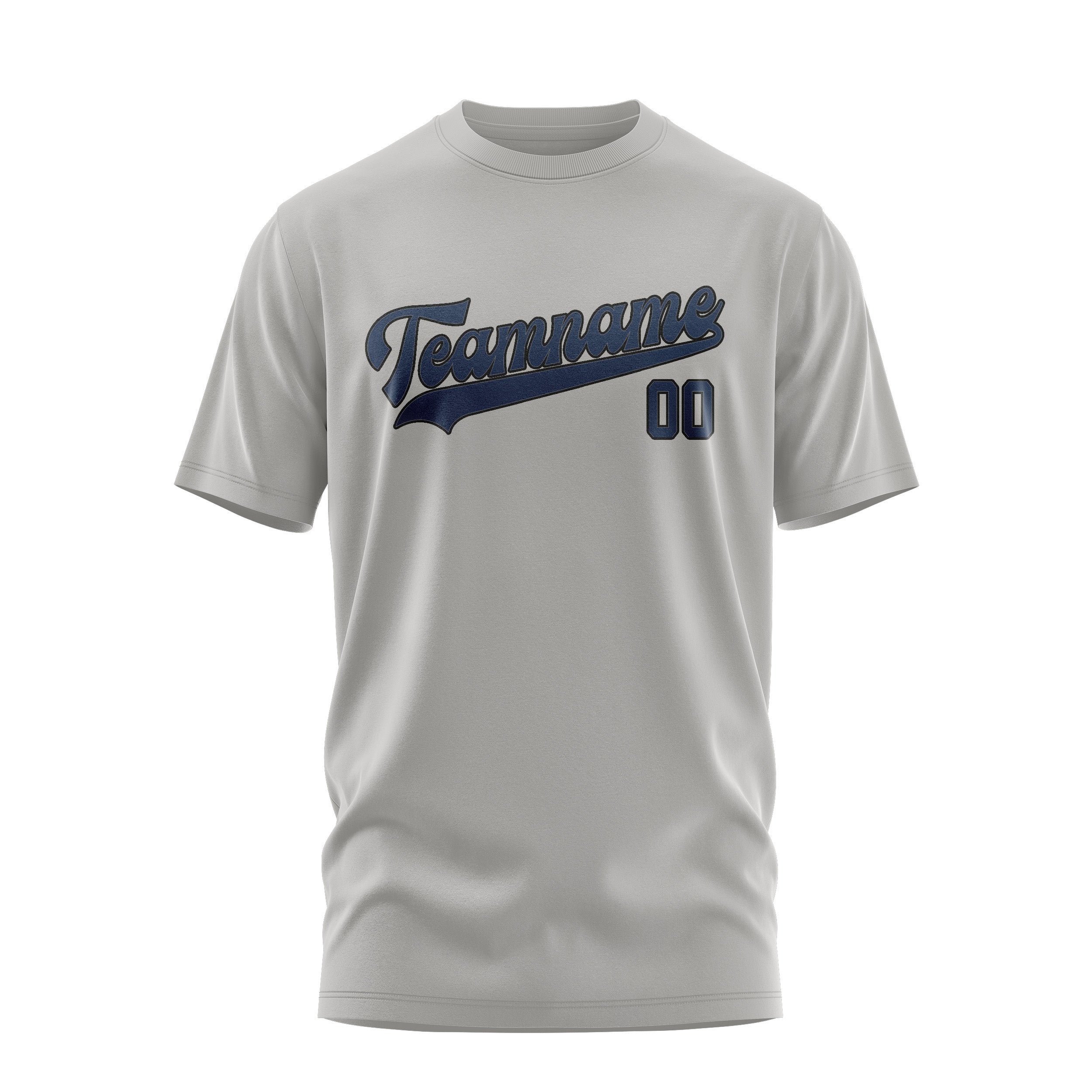 Custom Gray Blue T-Shirt