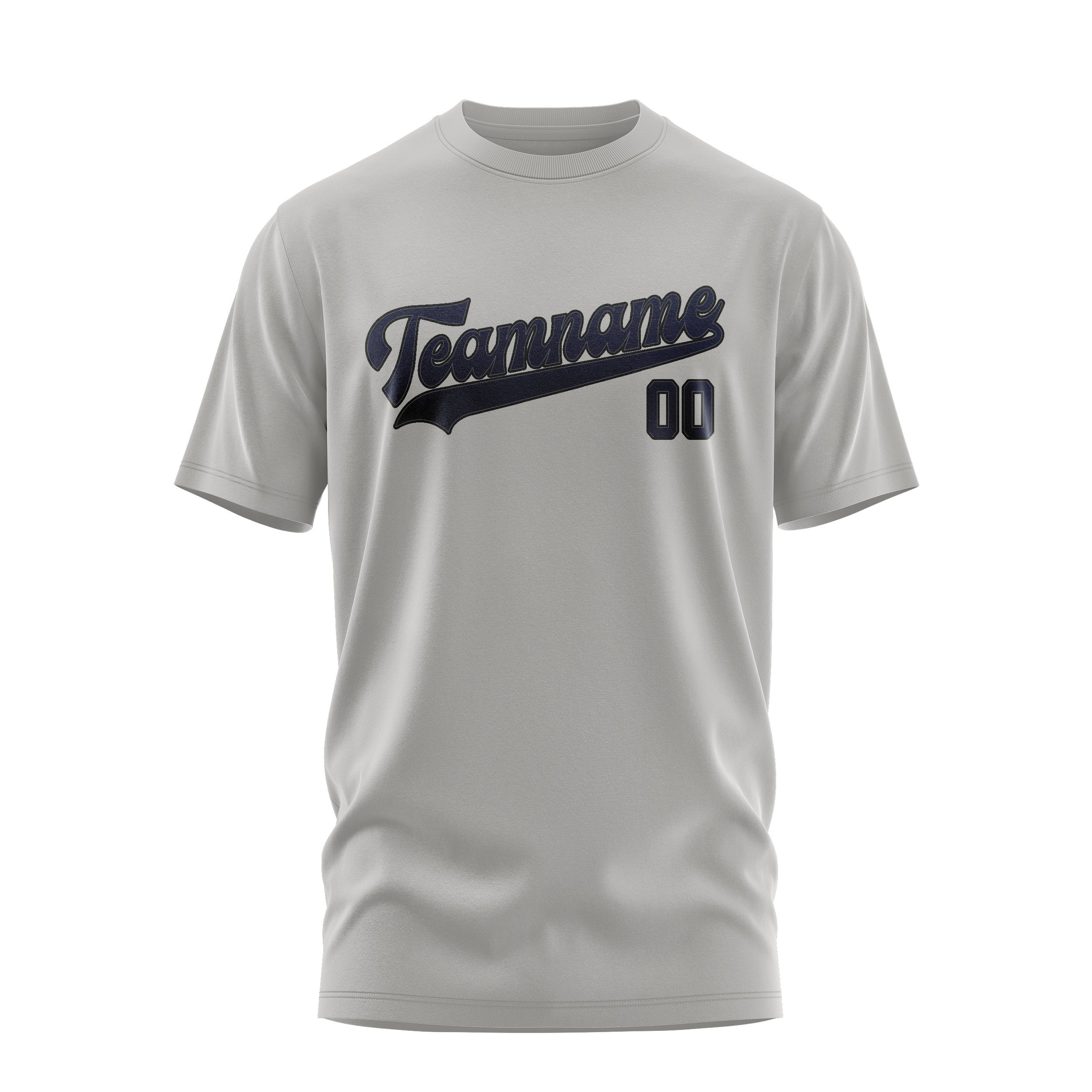 Custom Gray Navy T-Shirt