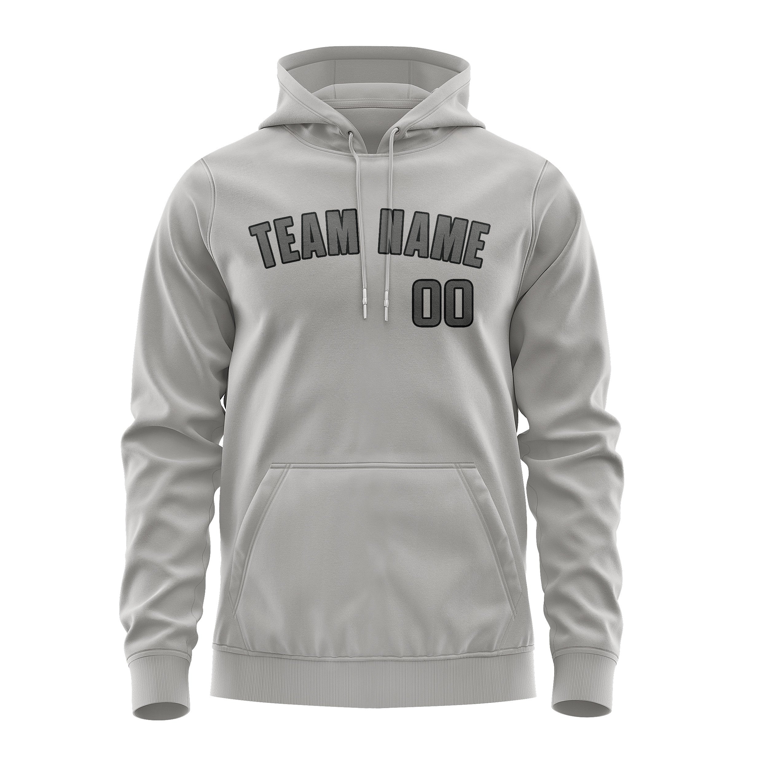 Custom Gray Dark Grey Hoodie