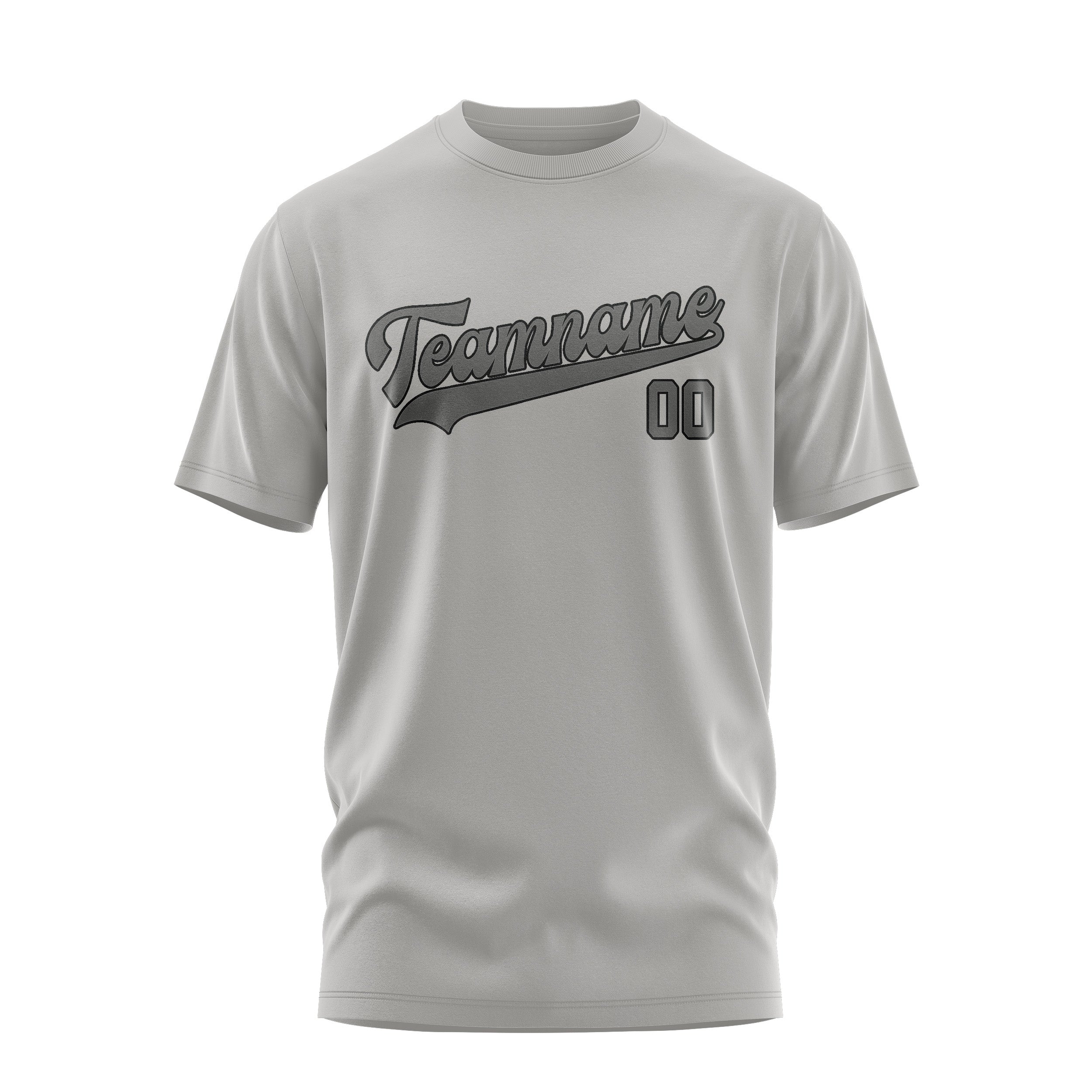 Custom Gray Dark Grey T-Shirt