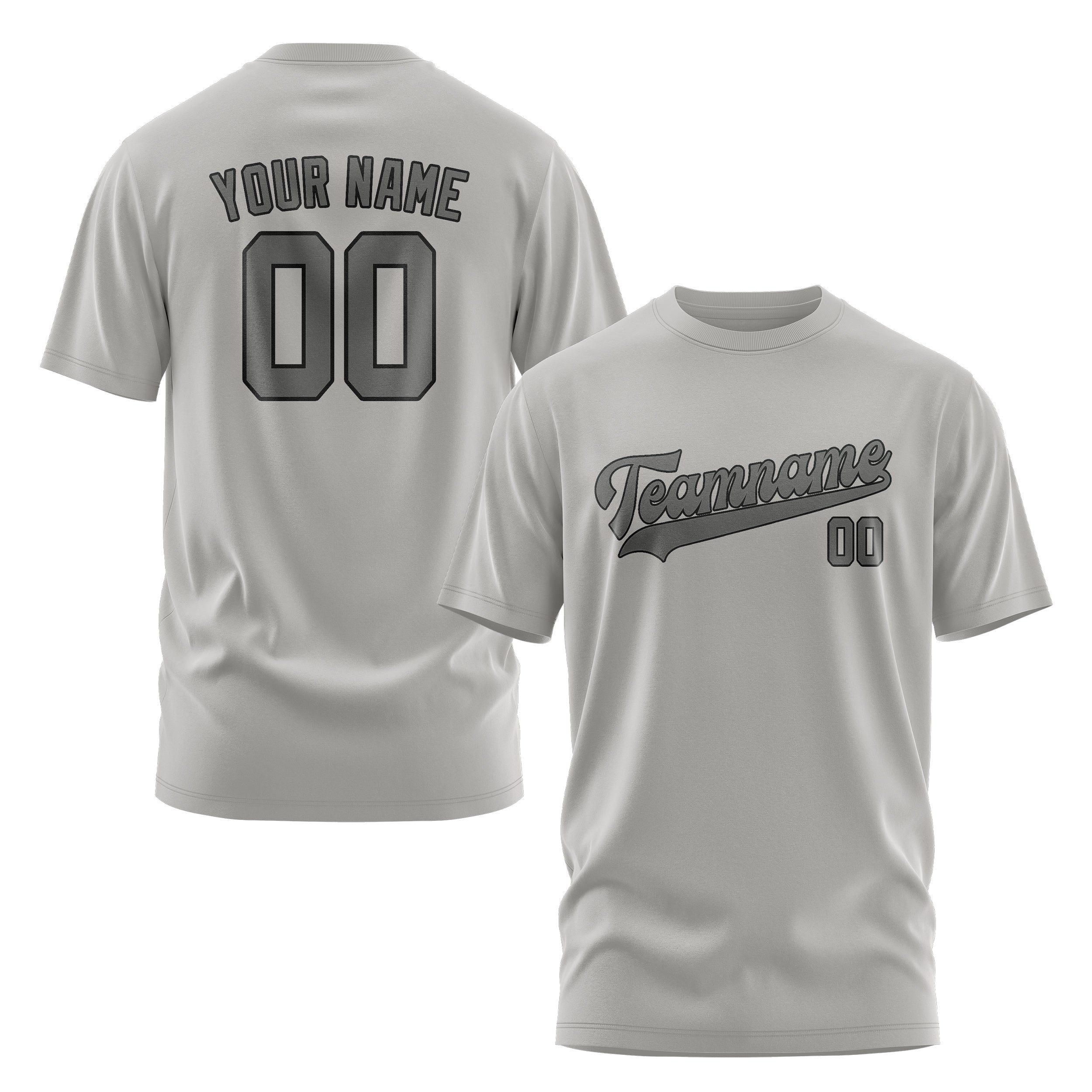 Custom Gray Dark Grey T-Shirt