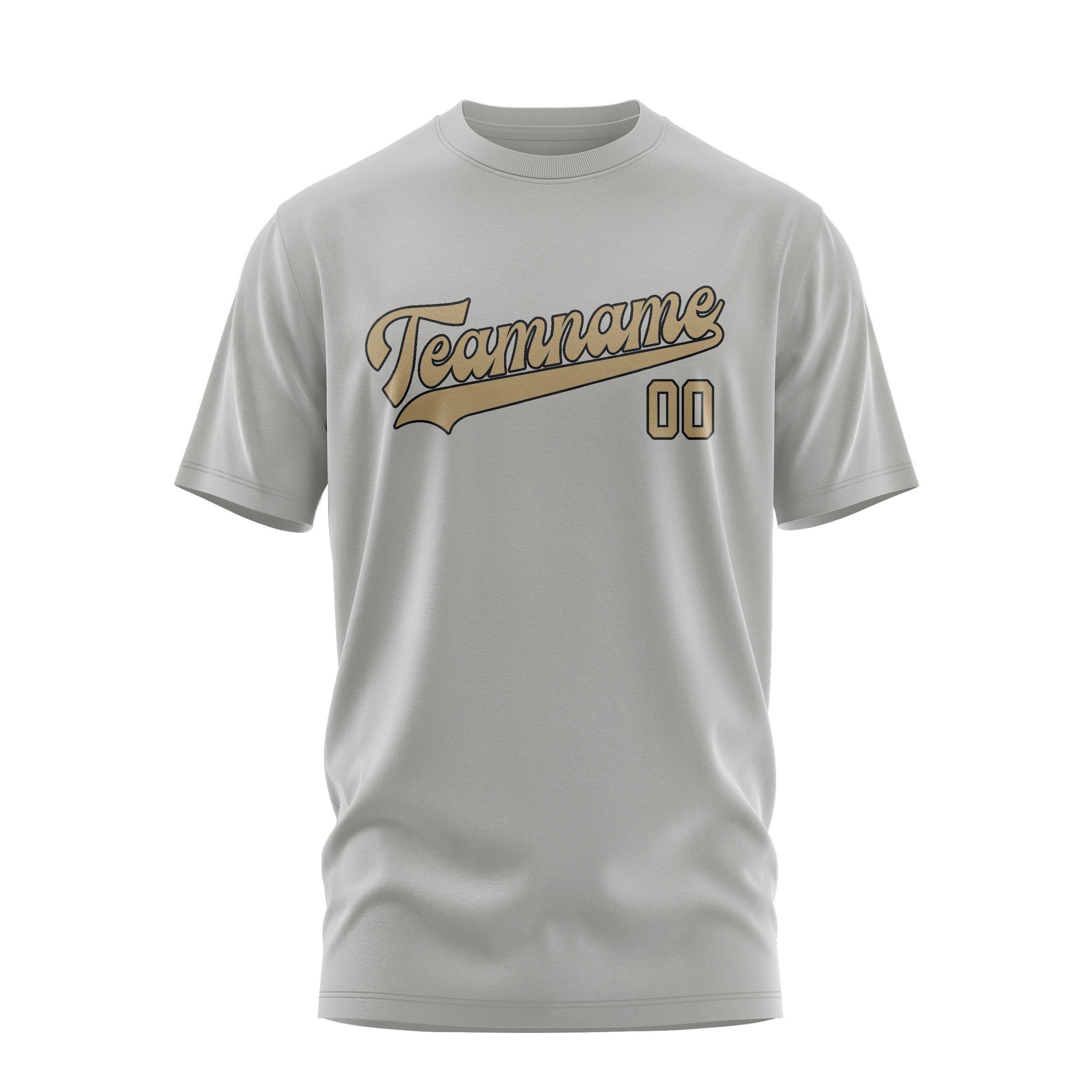 Custom Gray Light Khaki T-Shirt