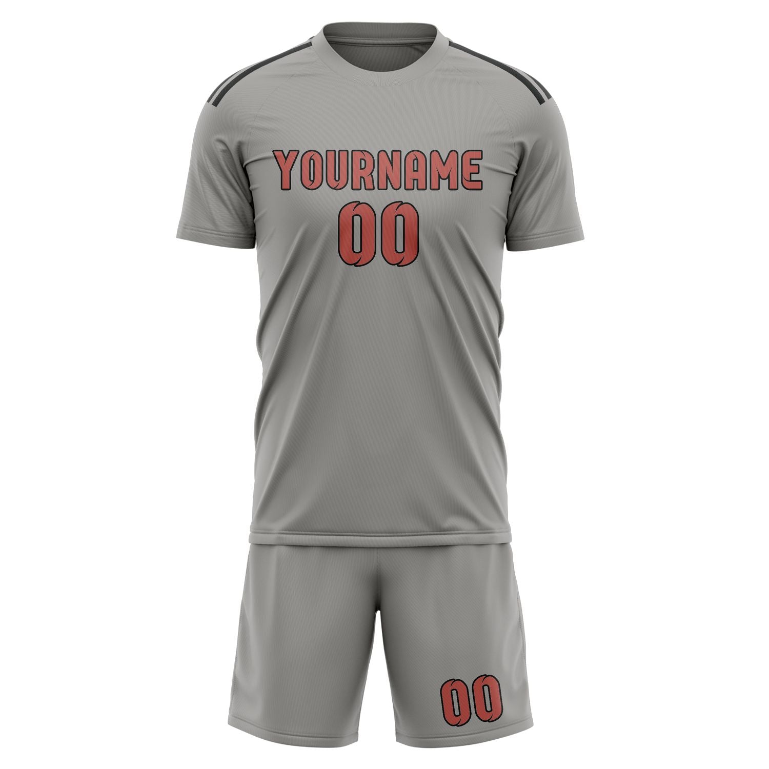 Custom Gray Copper Rose Soccer Set