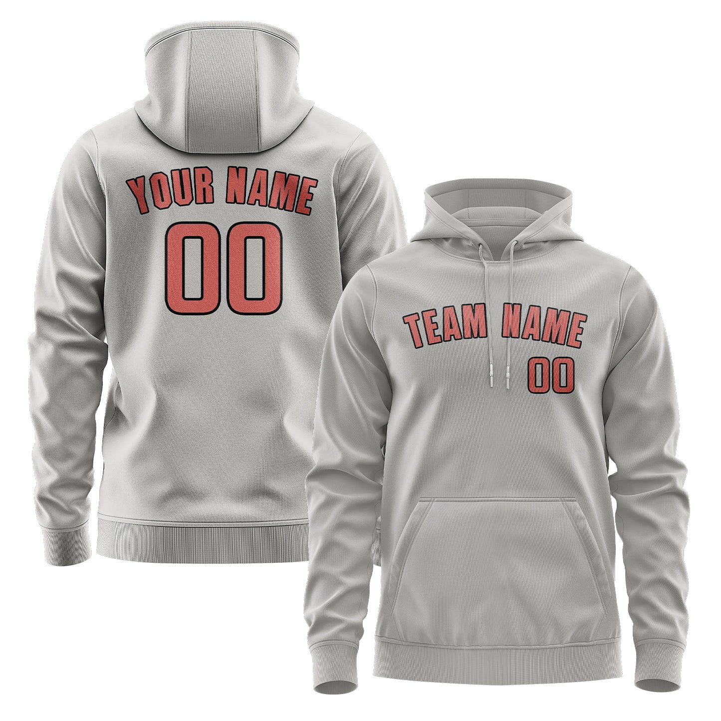 Custom Gray Copper Rose Hoodie