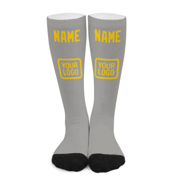 Custom Gray Gold Knee-High Sock