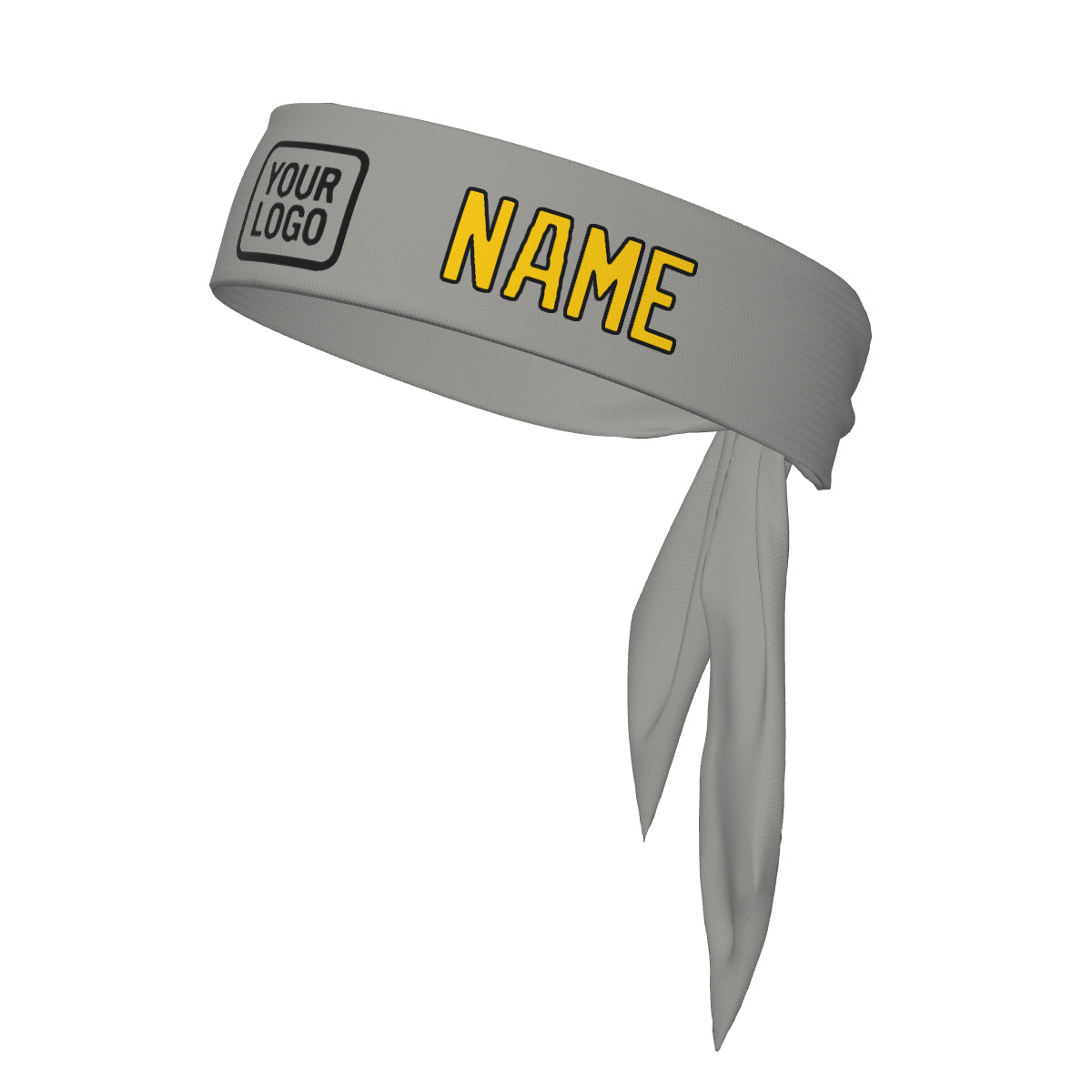 Custom Gray Gold Headband