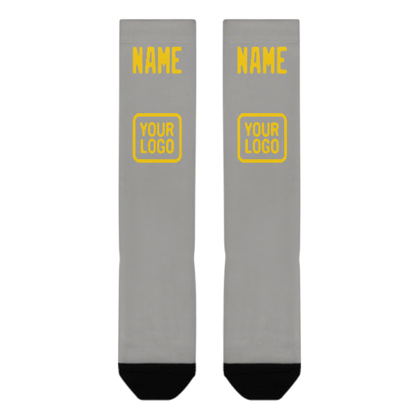 Custom Gray Gold Knee-High Sock