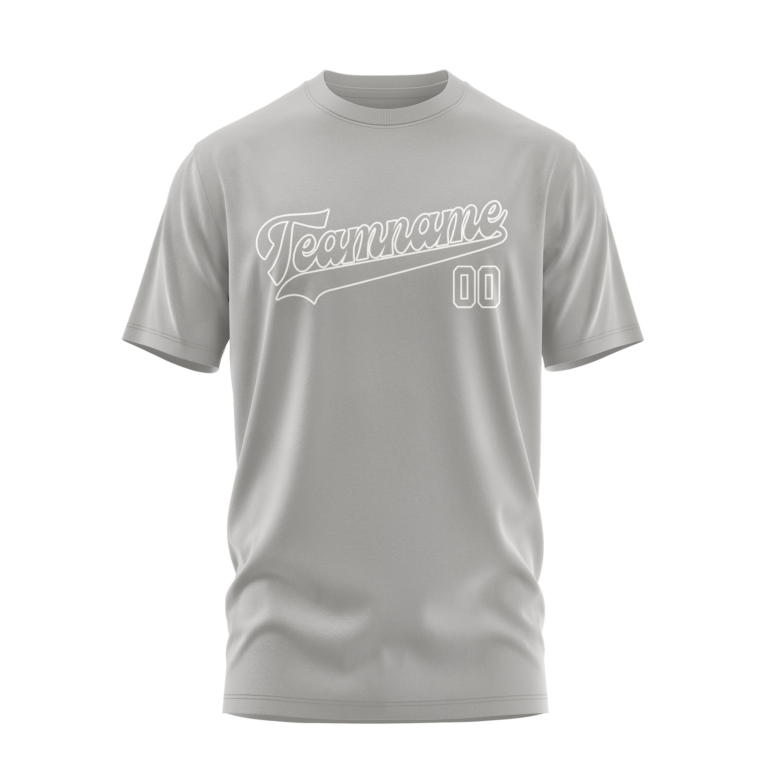 Custom Gray Gray T-Shirt
