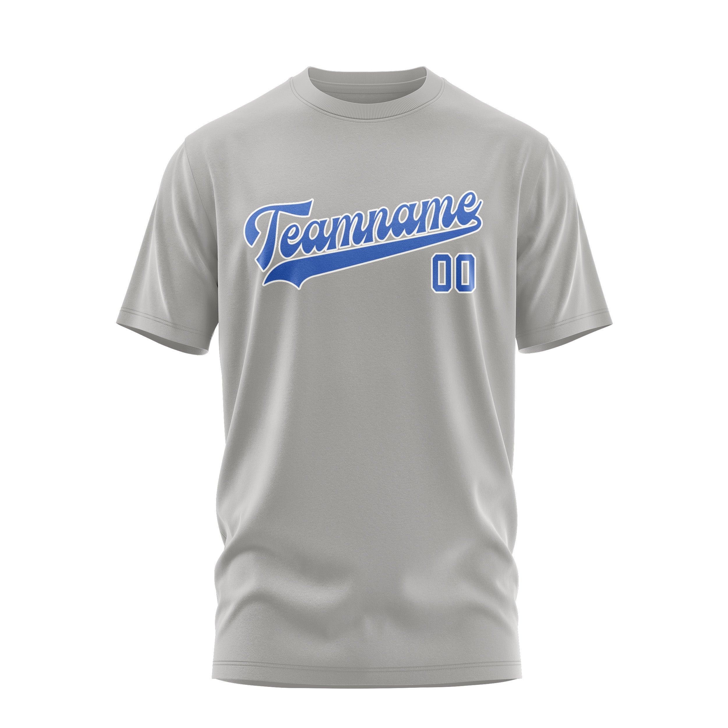 Custom Gray Sky Blue T-Shirt