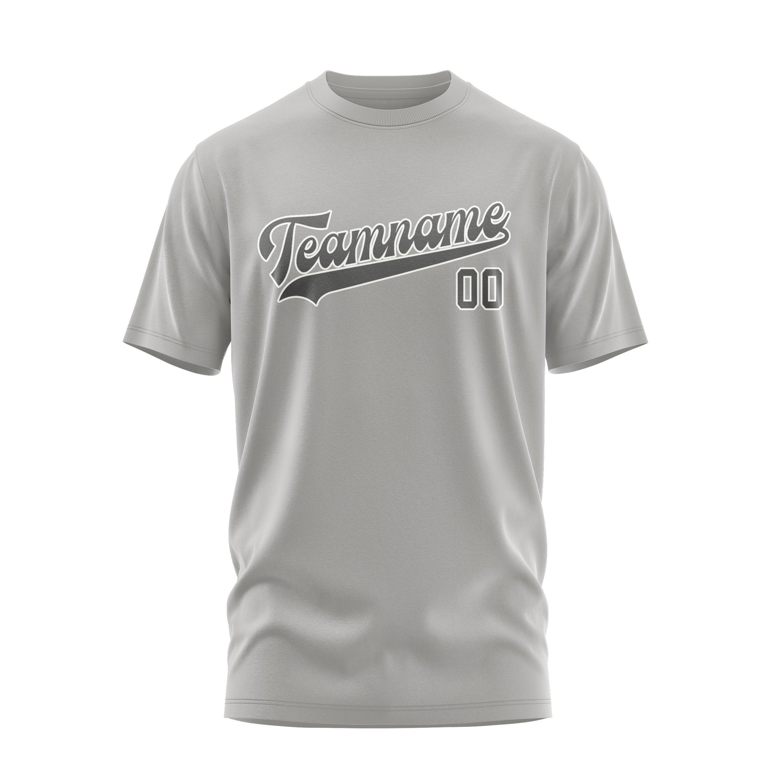 Custom Gray Dark Grey T-Shirt