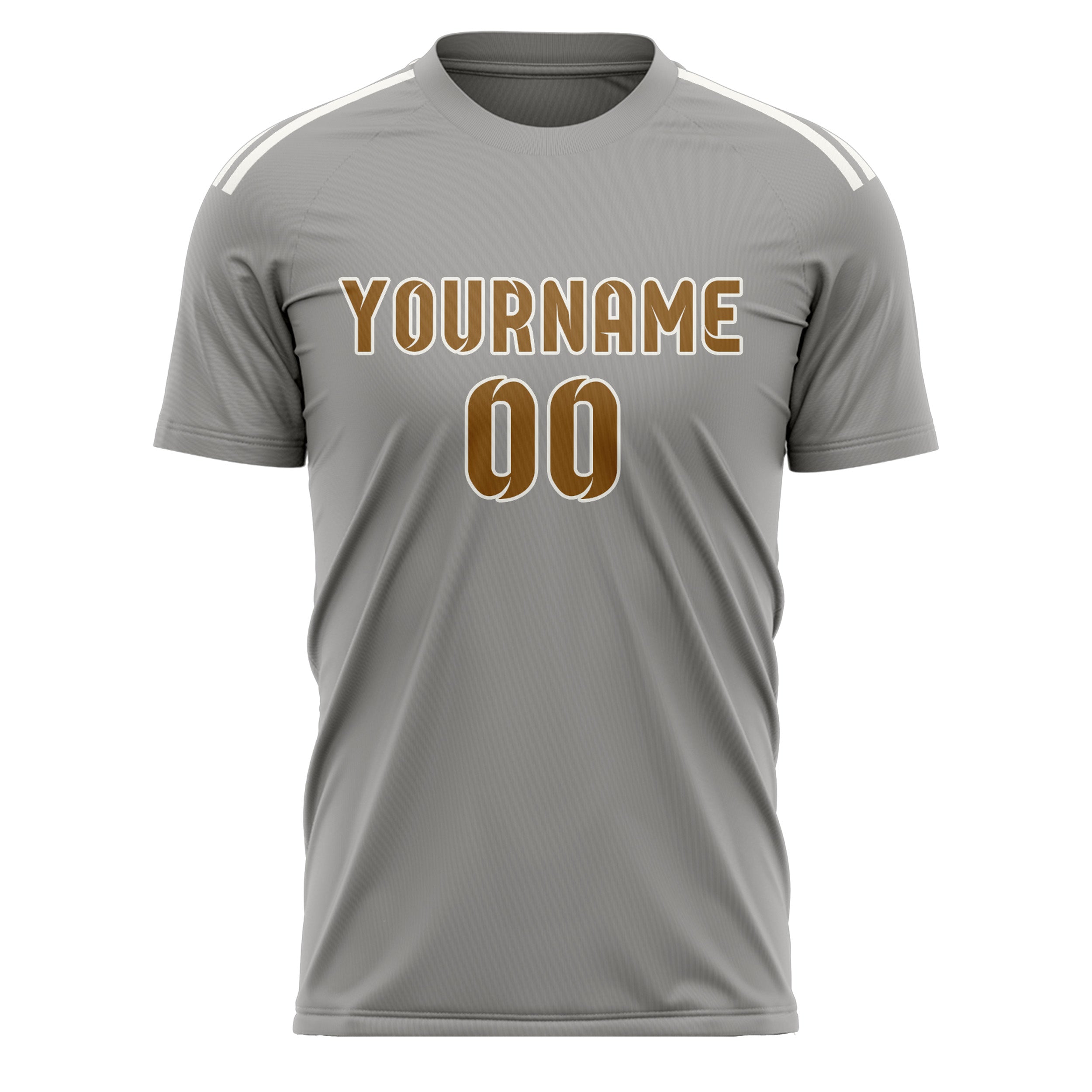 Custom Gray Khaki Soccer Jersey