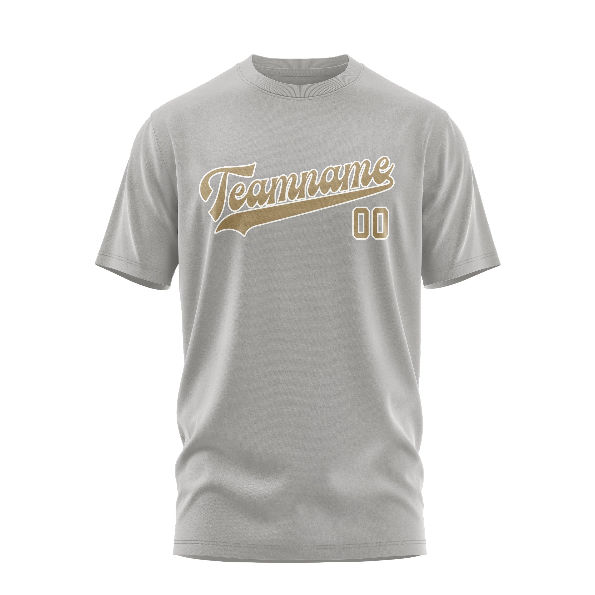 Custom Gray Light Khaki T-Shirt