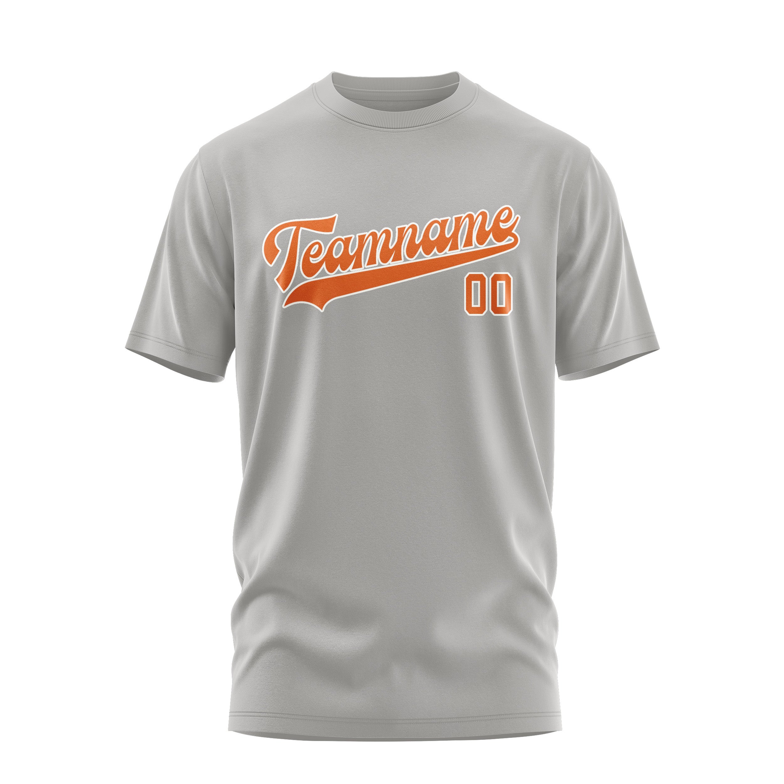 Custom Gray Orange T-Shirt