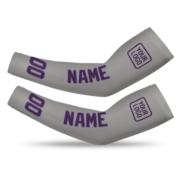 Custom Gray Purple Arm Sleeve