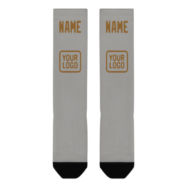 Custom Gray Khaki Knee-High Sock
