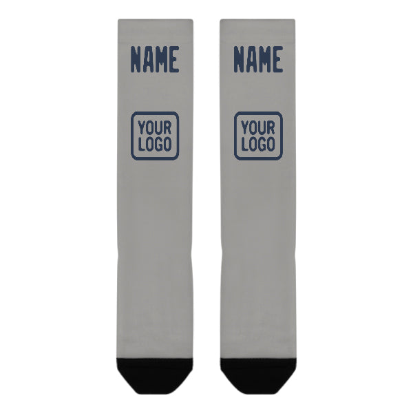 Custom Gray Blue Knee-High Sock