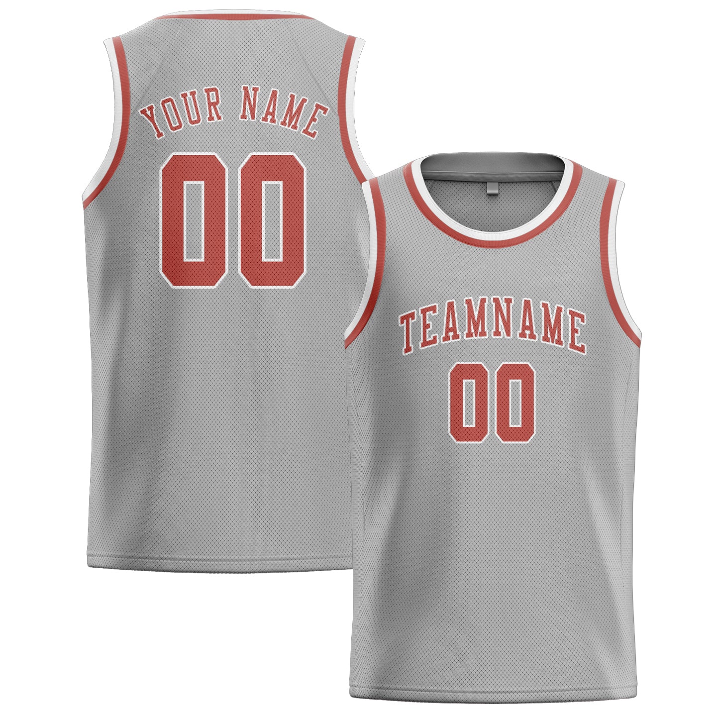 Custom Gray Copper Rose Basketball Jersey