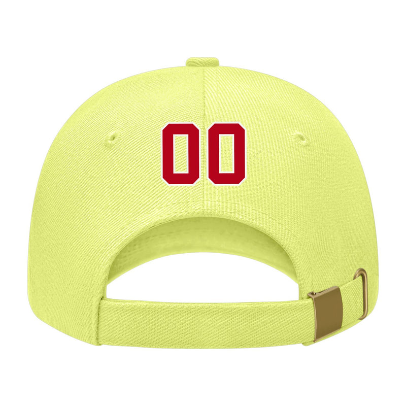 Custom Light Green Crimson Red Hat 04B21814