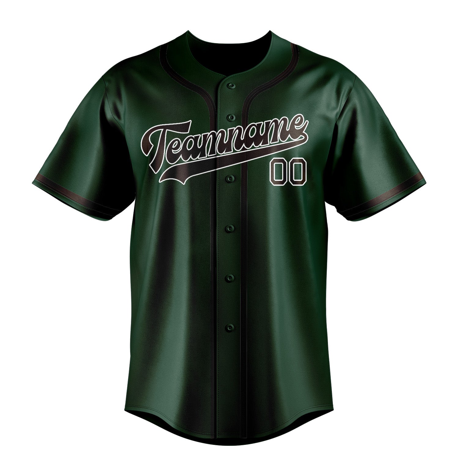 Custom Green Brown Baseball Jersey