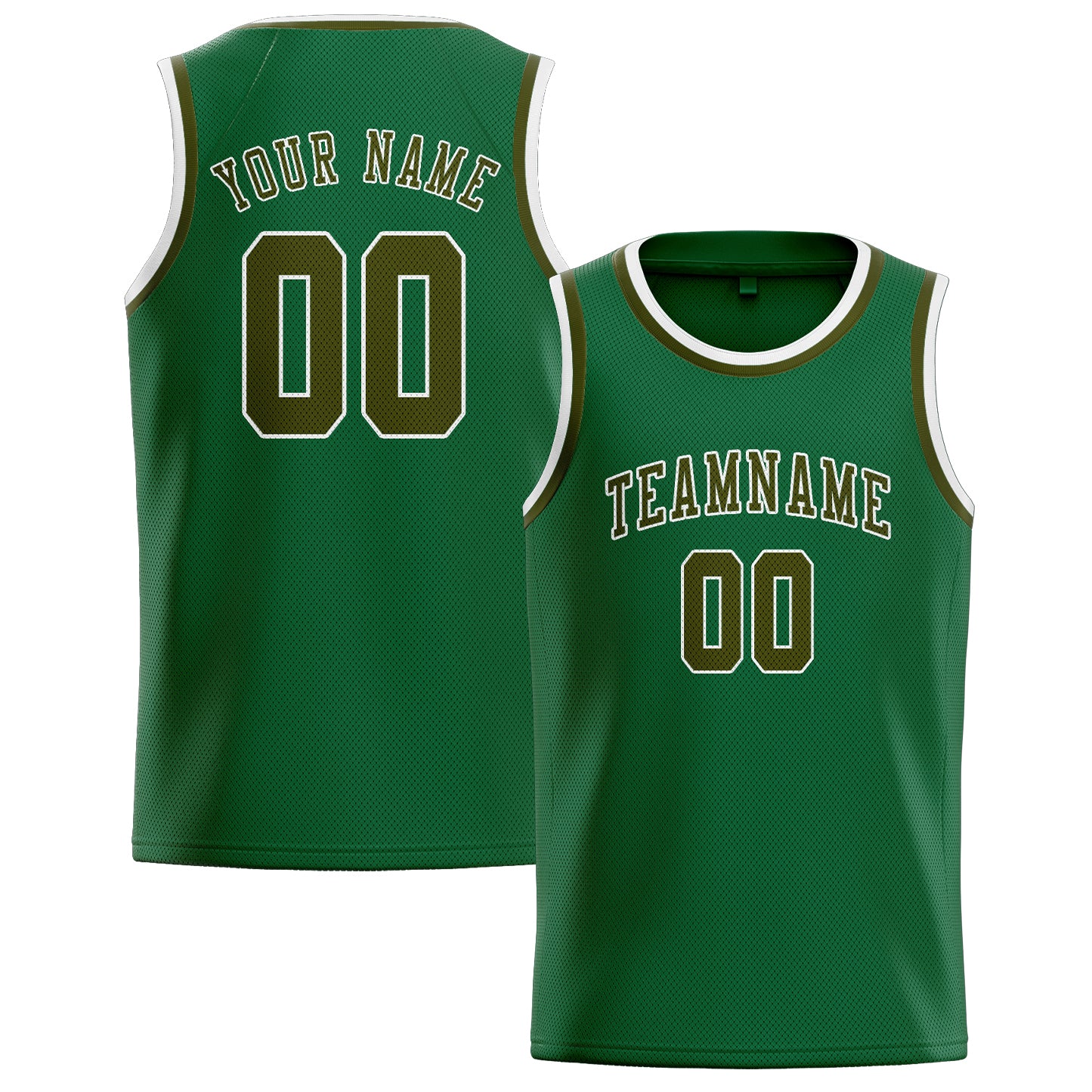 Custom Green Olive Basketball Jersey