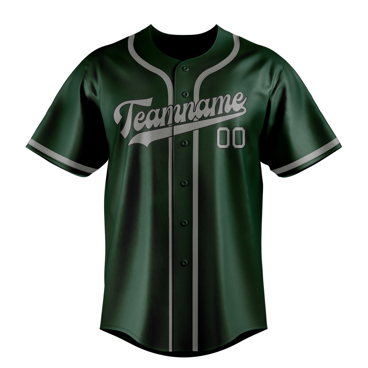 Custom Green Gray Baseball Jersey