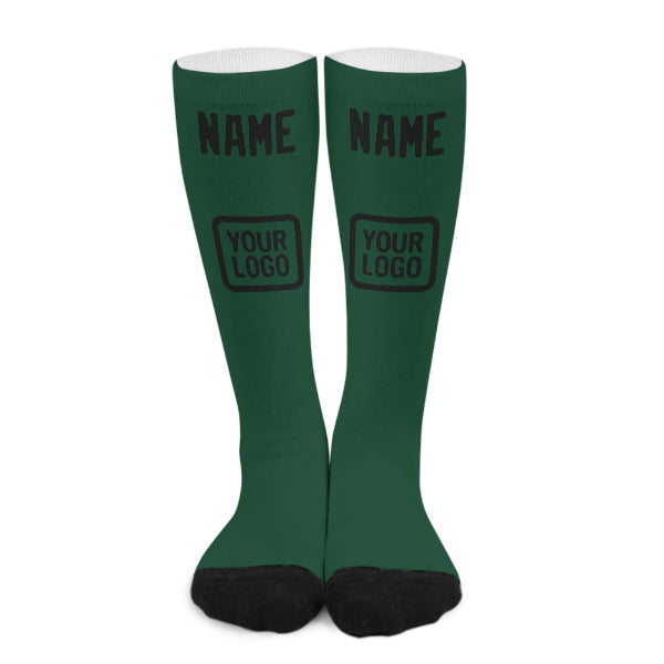 Custom Green Black Knee-High Sock