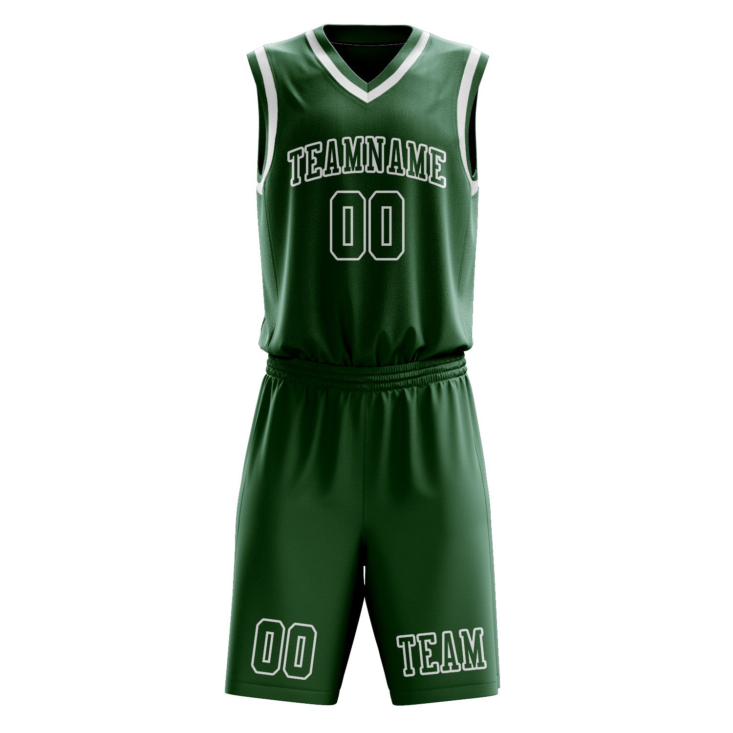 Custom Green Green Basketball Set