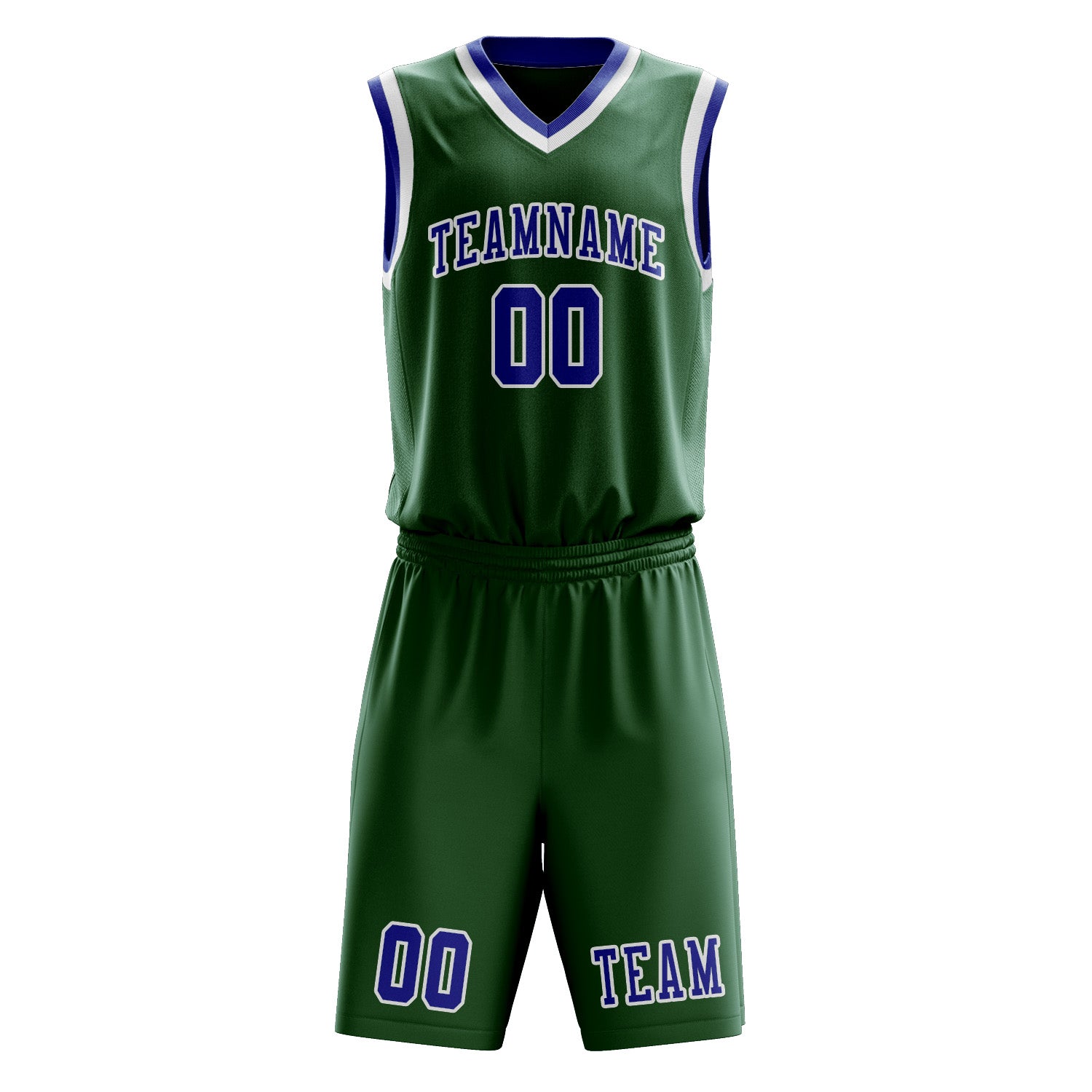 Custom Green Sky Blue Basketball Set