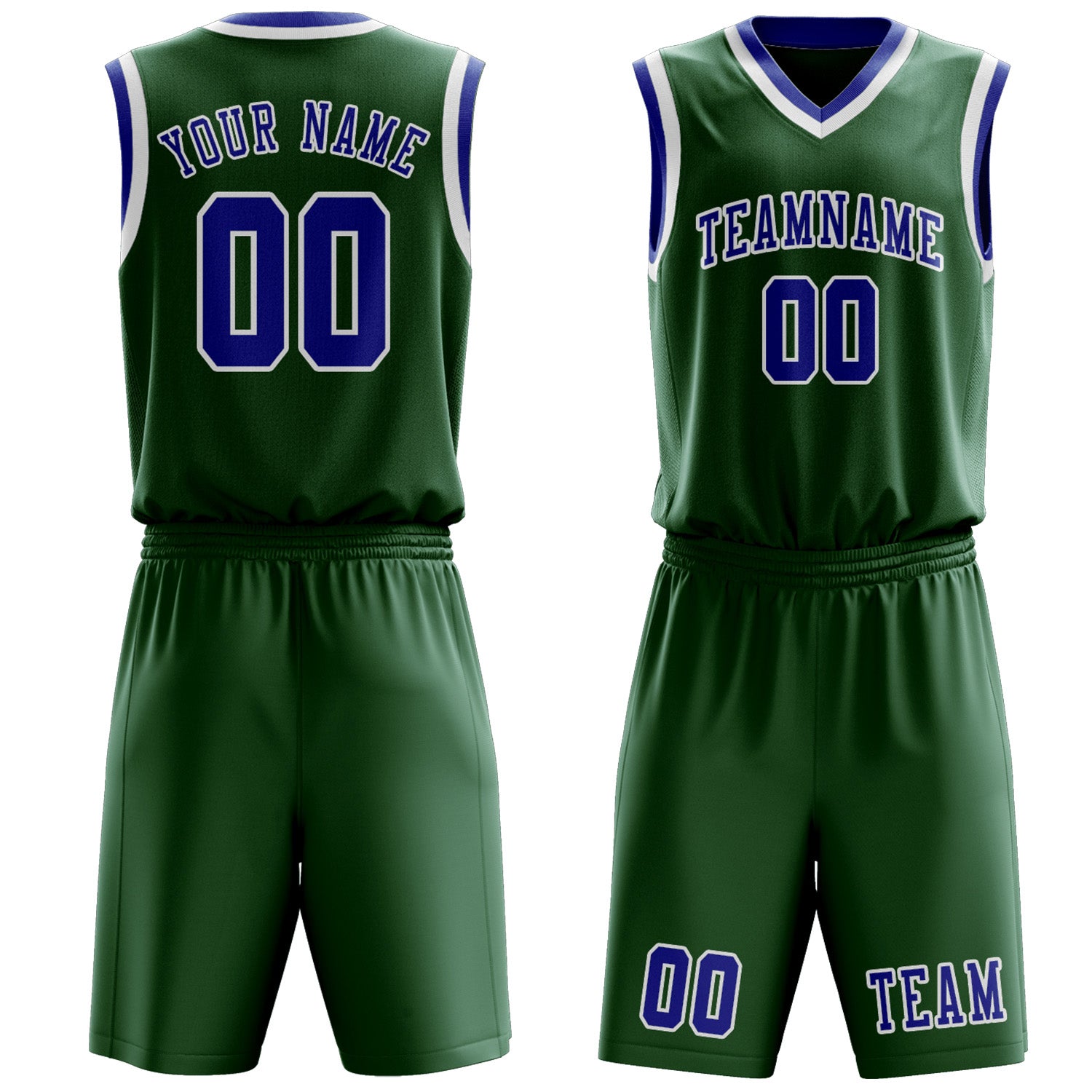 Custom Green Sky Blue Basketball Set