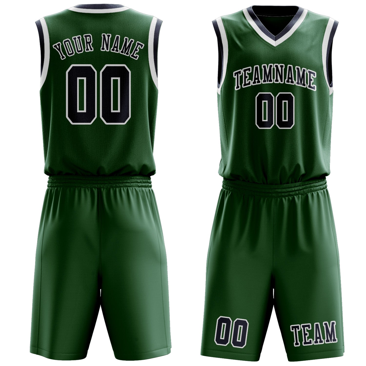 Custom Green Blue Basketball Set