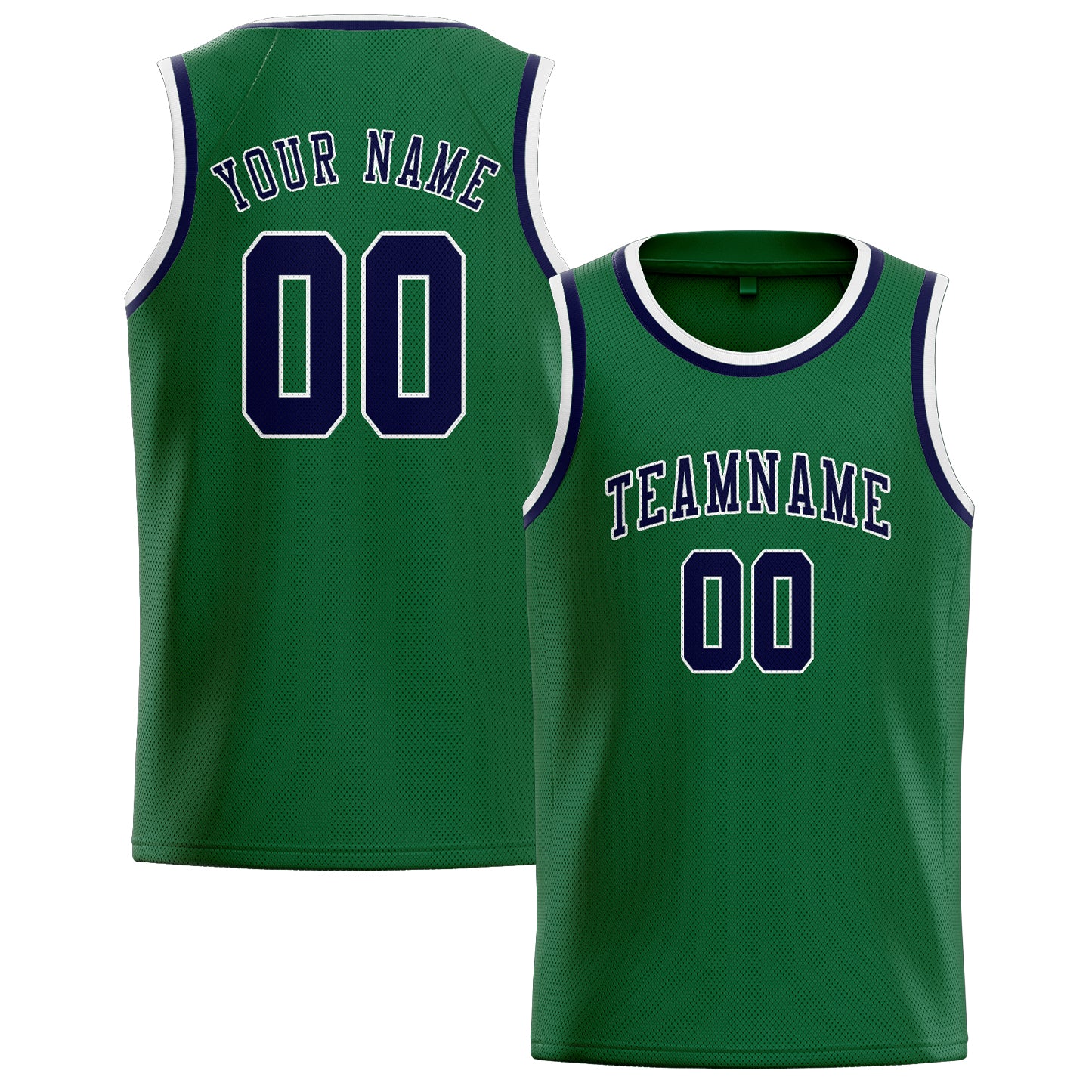 Custom Green Navy Basketball Jersey