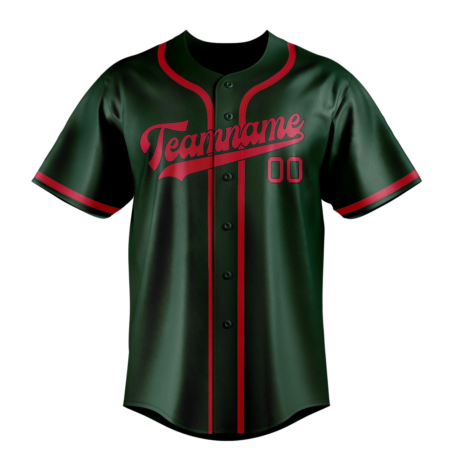 Custom Green Red Baseball Jersey