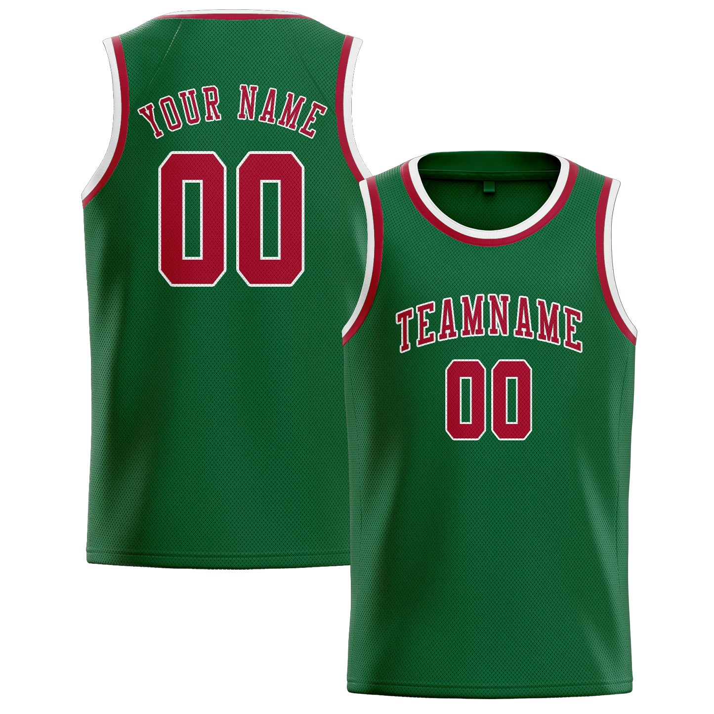 Custom Green Red Basketball Jersey