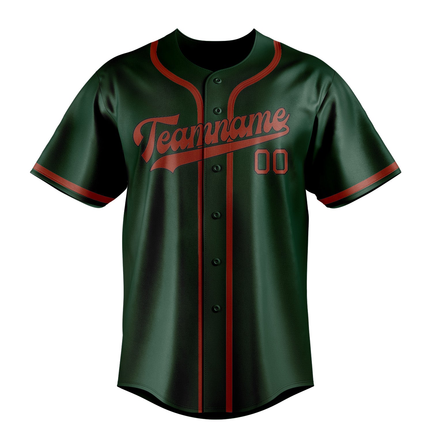 Custom Green Coral Red Baseball Jersey