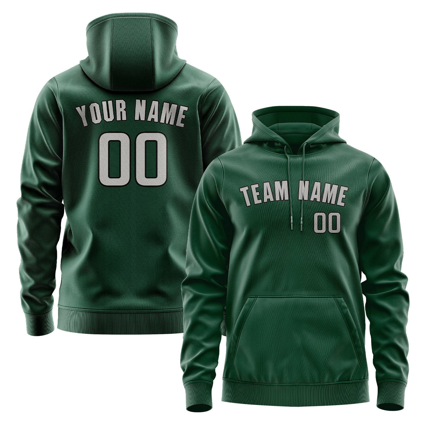 Custom Green Gray Hoodie