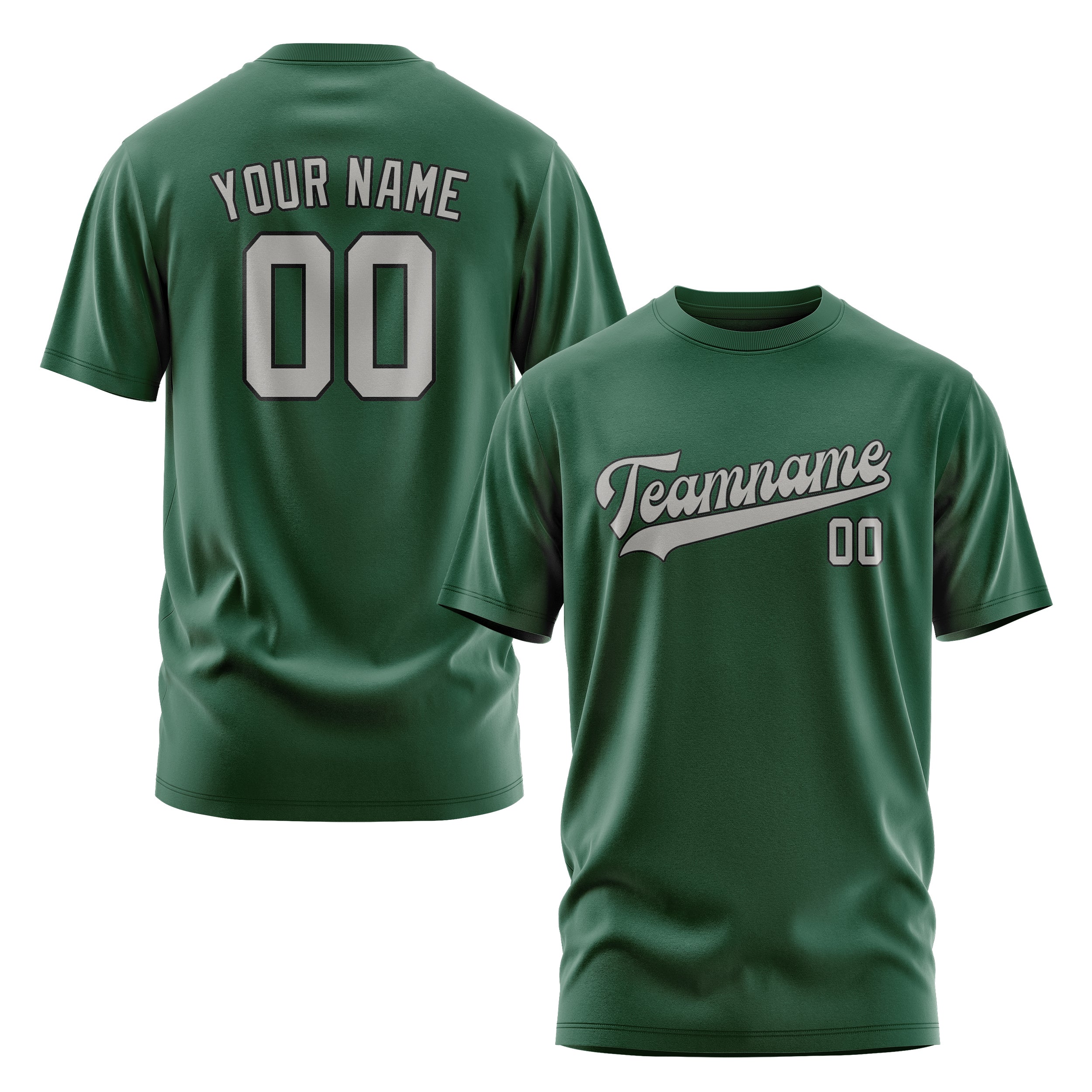 Custom Green Gray T-Shirt