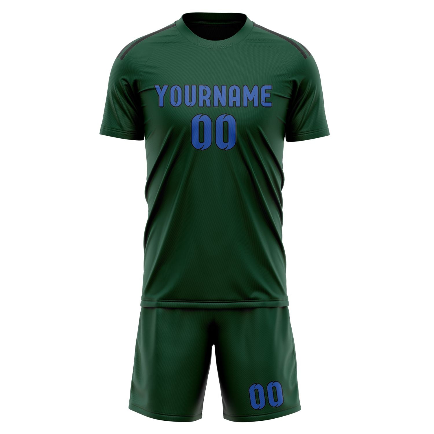 Custom Green Sky Blue Soccer Set