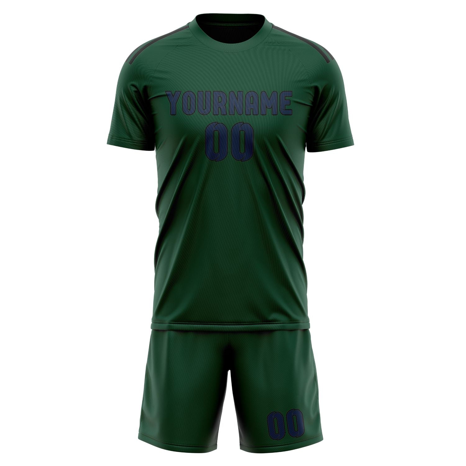 Custom Green Blue Soccer Set