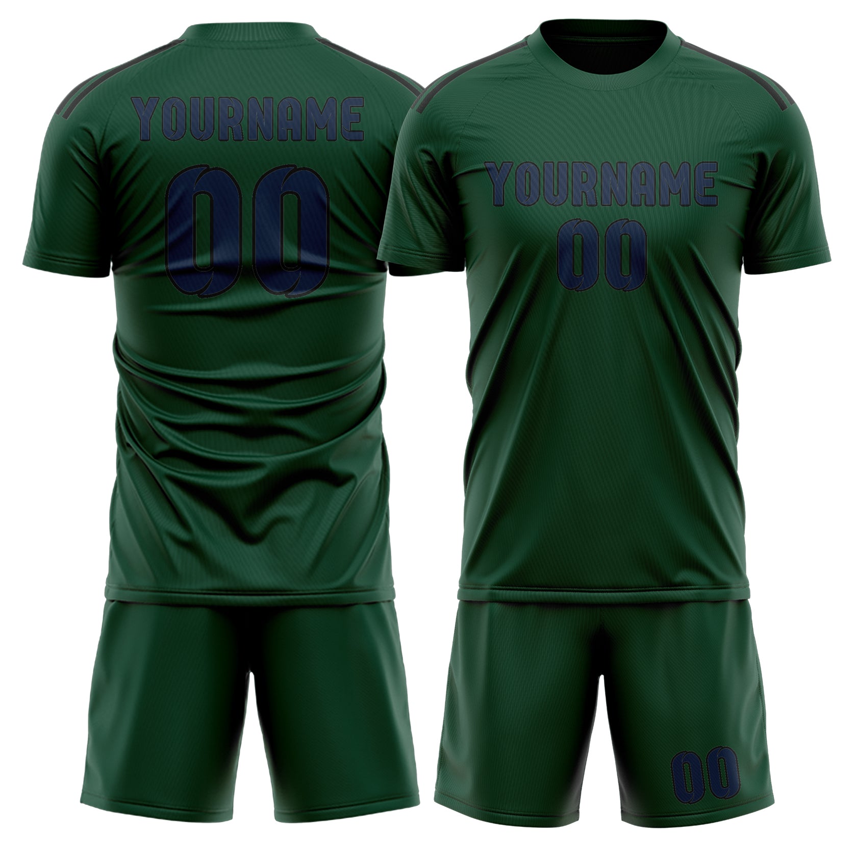 Custom Green Blue Soccer Set