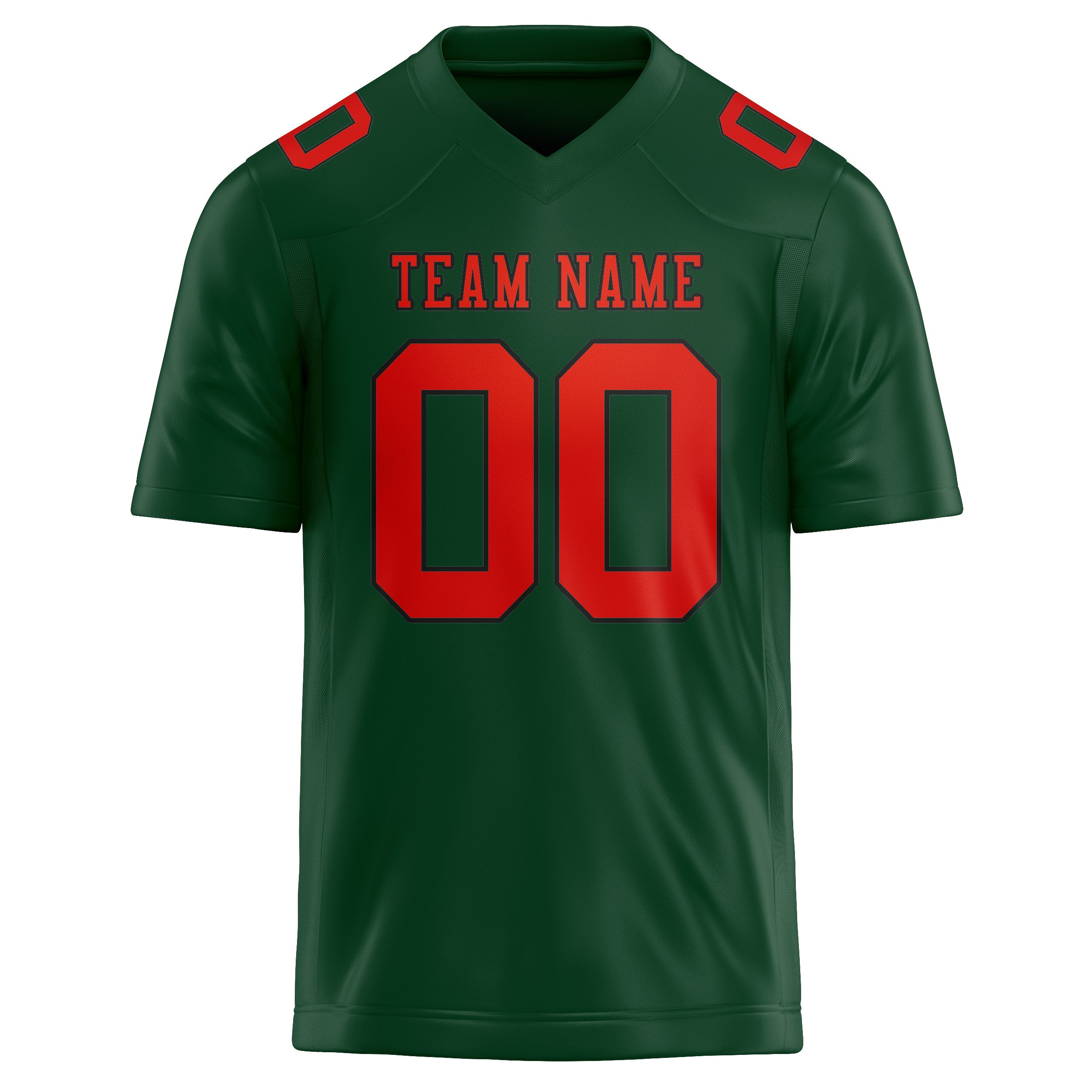 Custom Green Orange Red Football Jersey