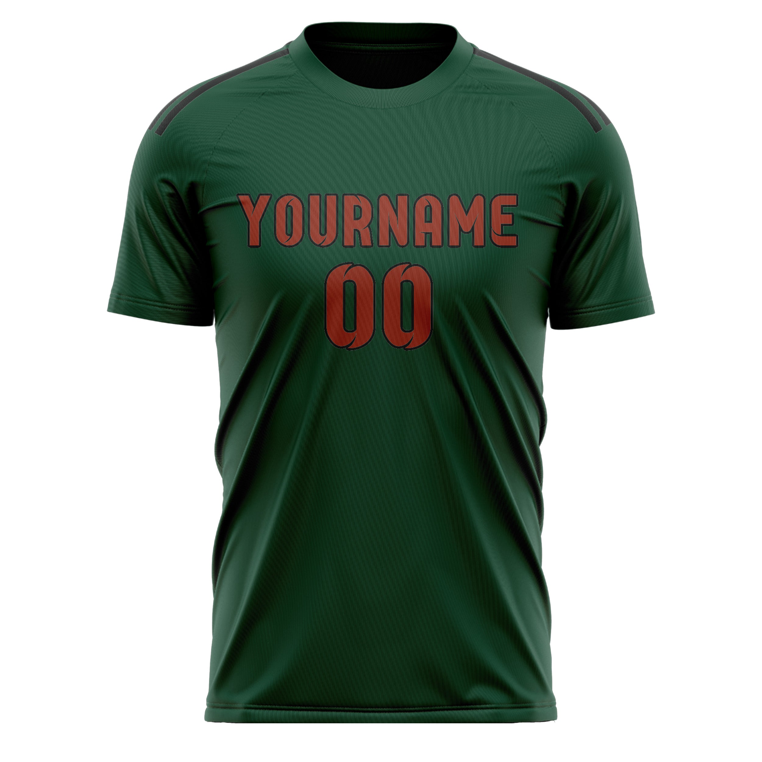 Custom Green Coral Red Soccer Jersey