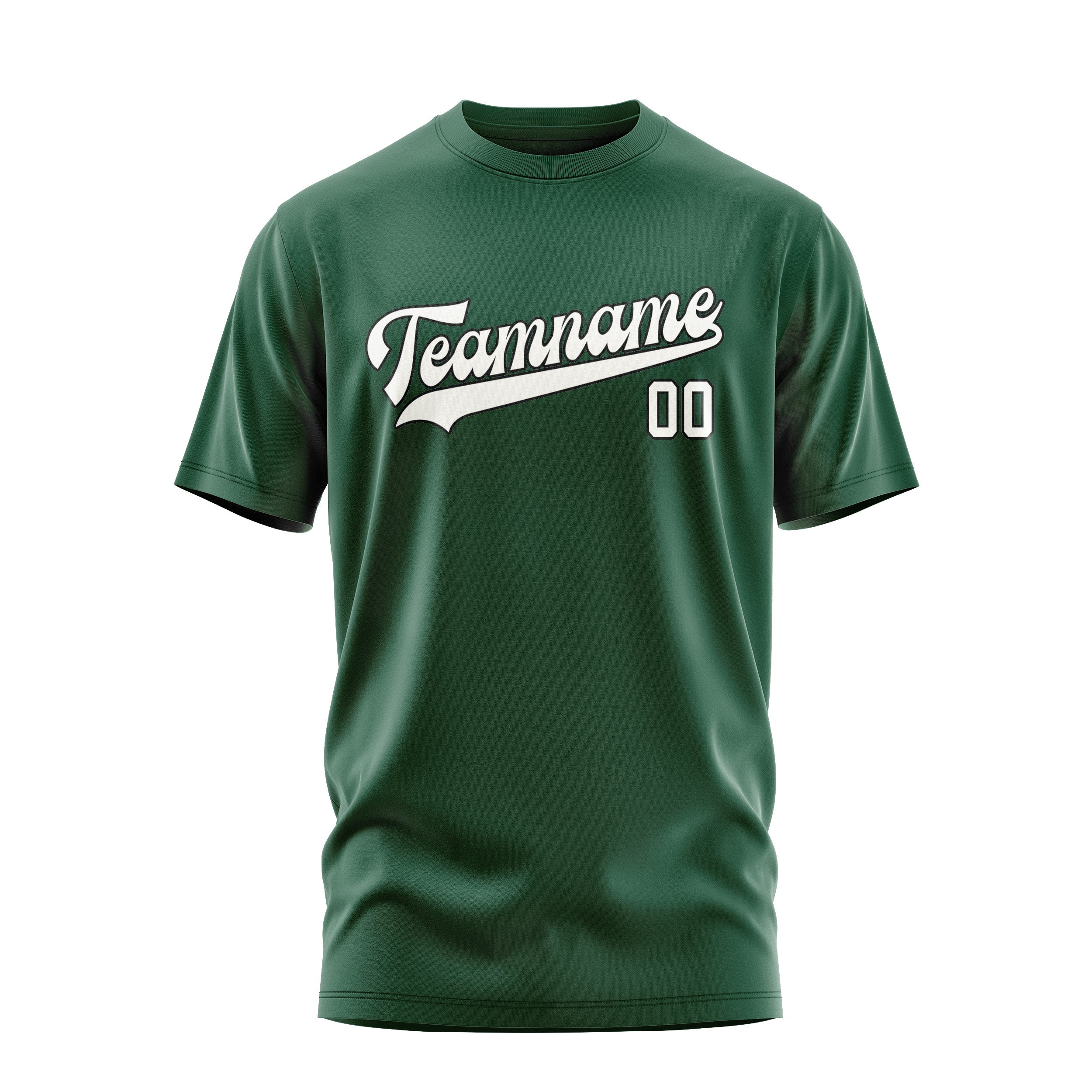 Custom Green White T-Shirt