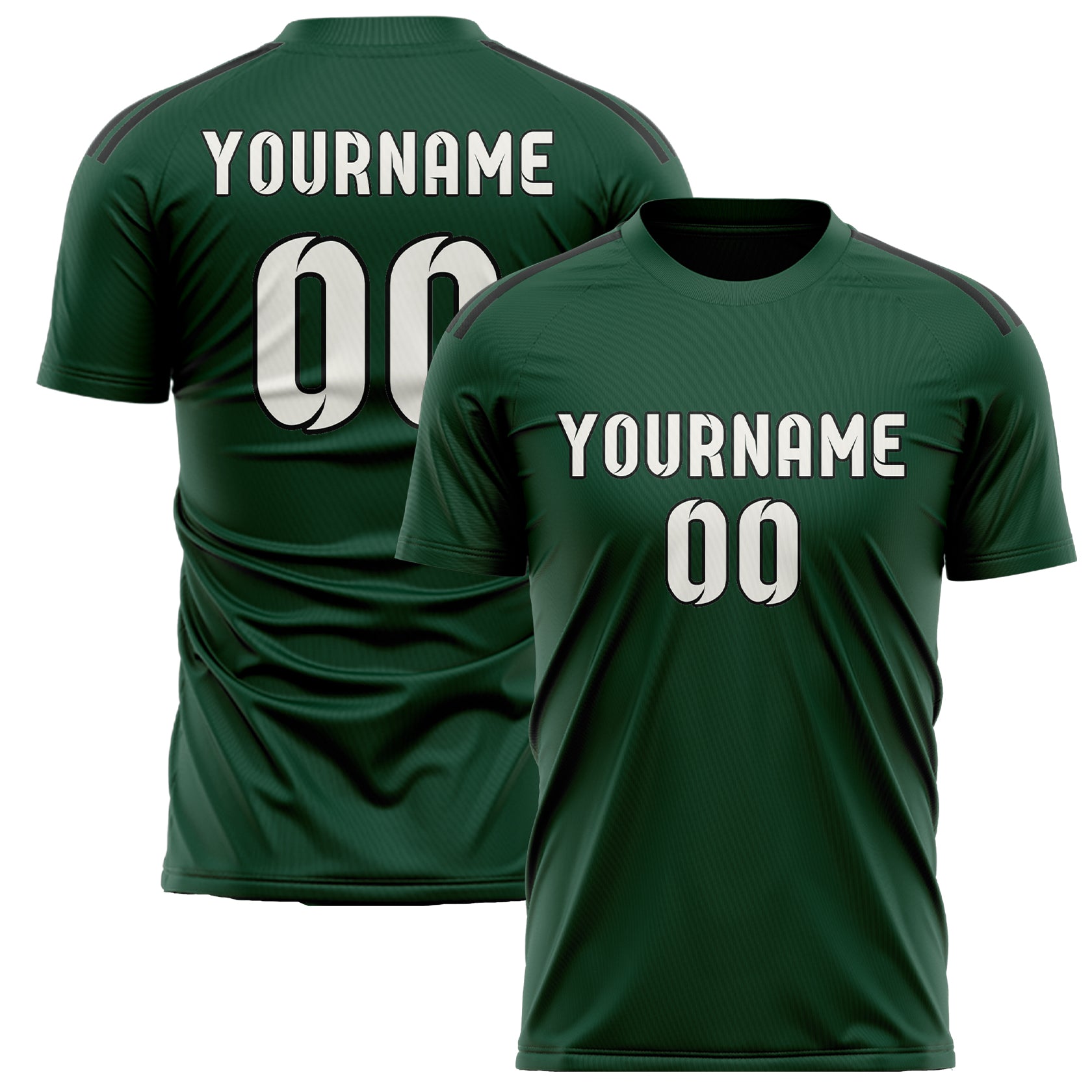 Custom Green White Soccer Jersey