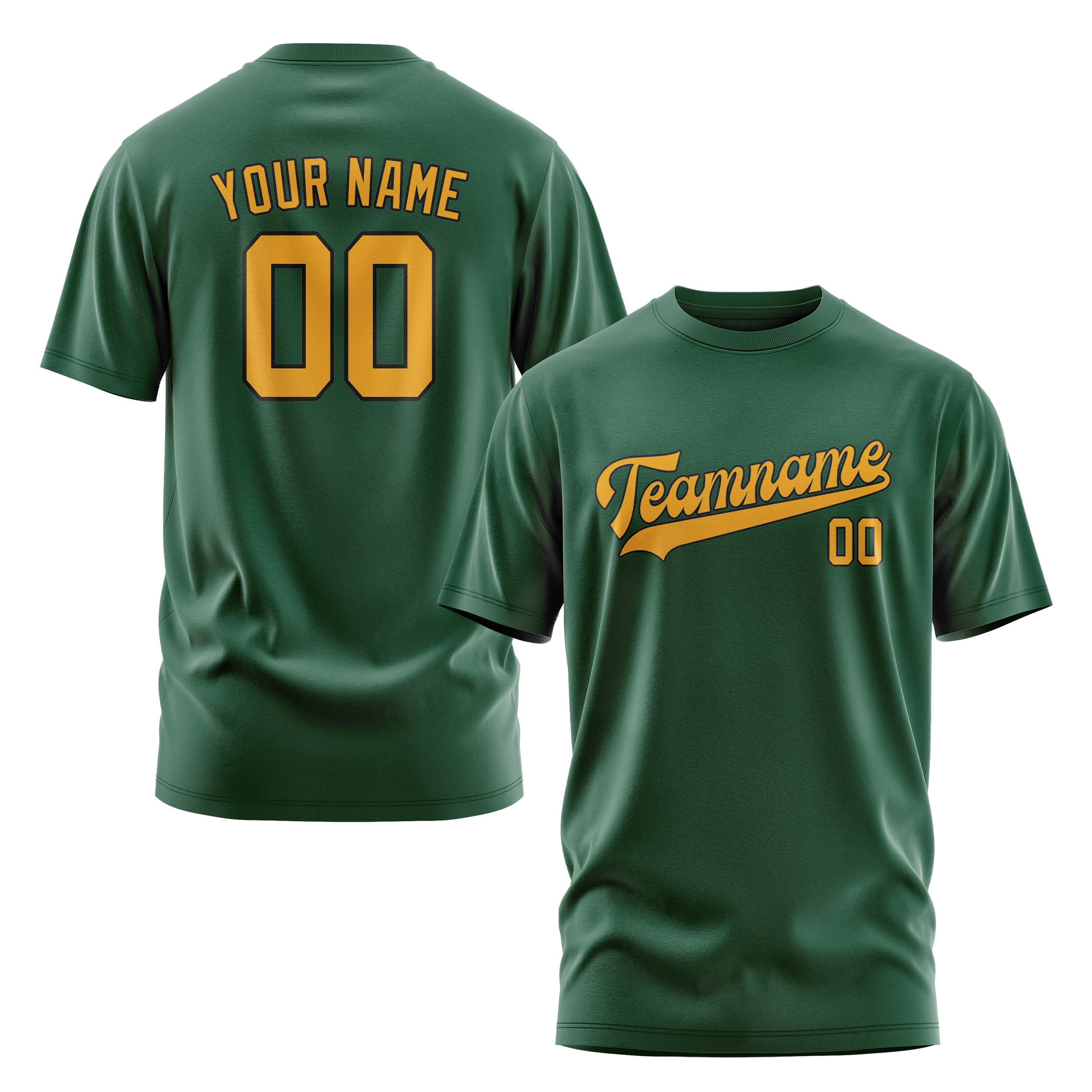 Custom Green Yellow T-Shirt